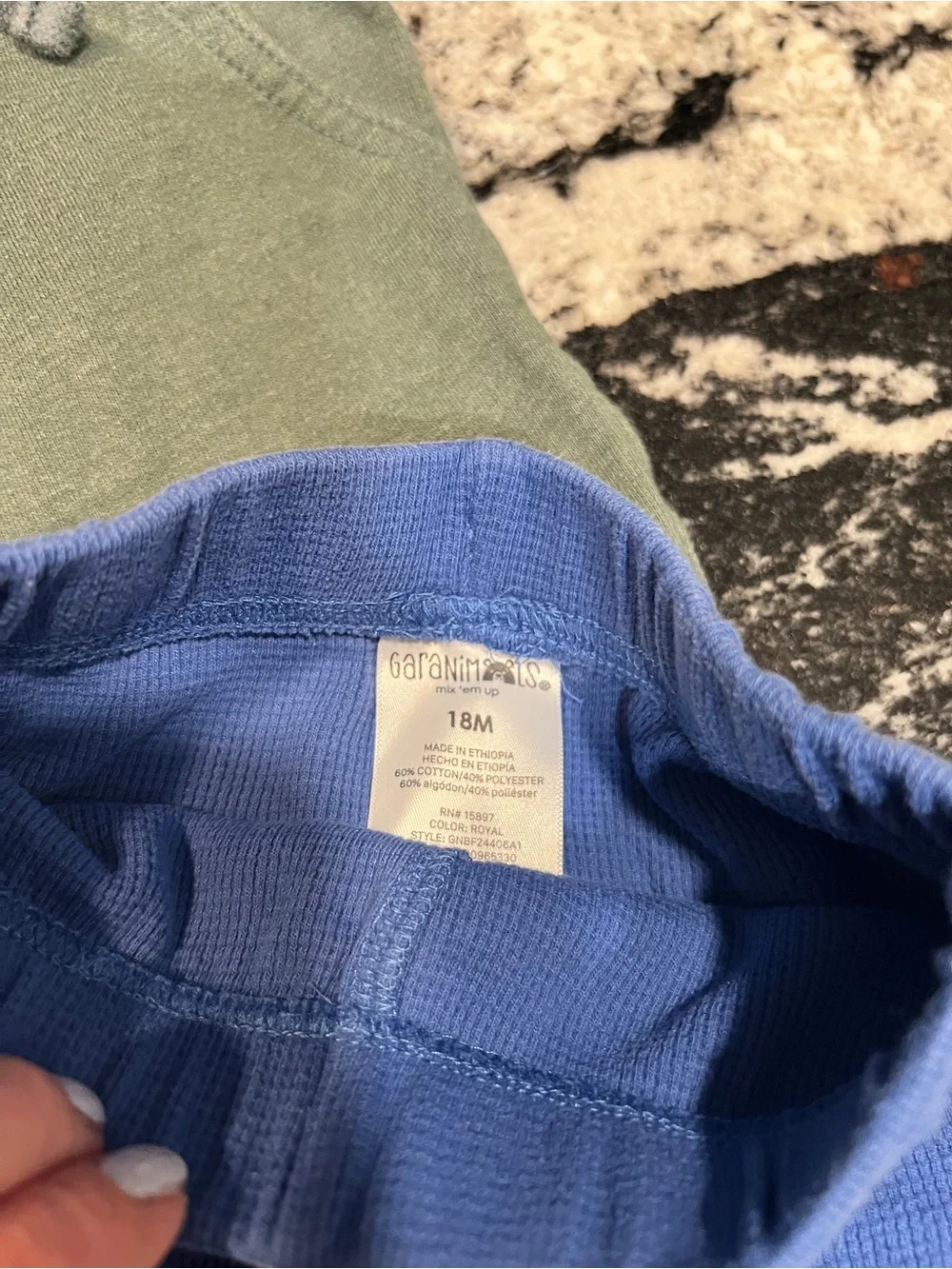 Carter’s & Garanimals Jogger Pants Bundle | Olive & Blue | 18M | 2-Pack